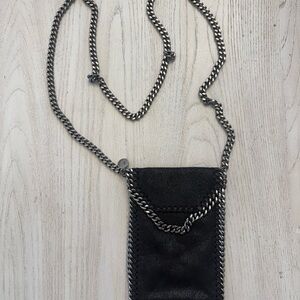 Stella McCartney Shaggy Deer Phone Holder Crossbody in Black.  Great condition.
